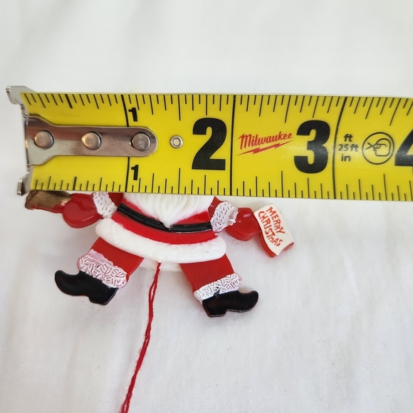 Vintage Santa Pin Moves With Pull String. Mechanical. Christmas. Tradition - Picture 5 of 5